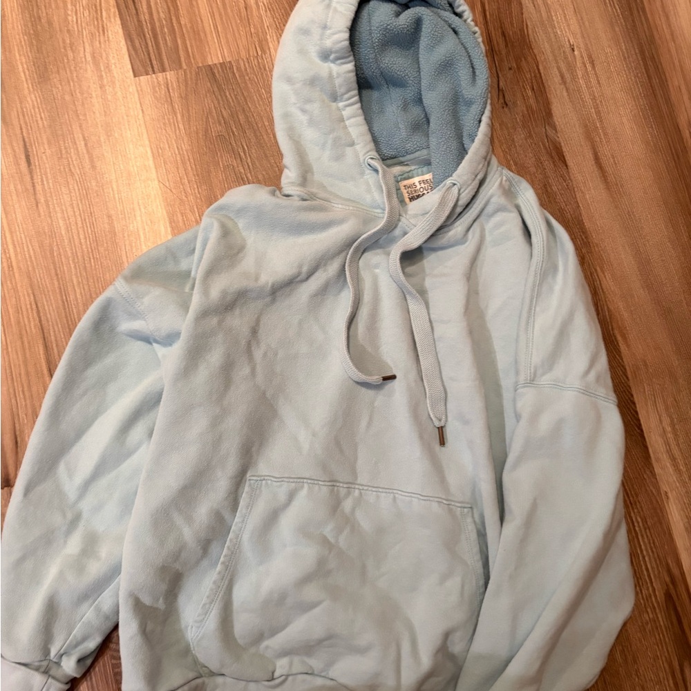 American Eagle Outfitters Light Blue Hoodie